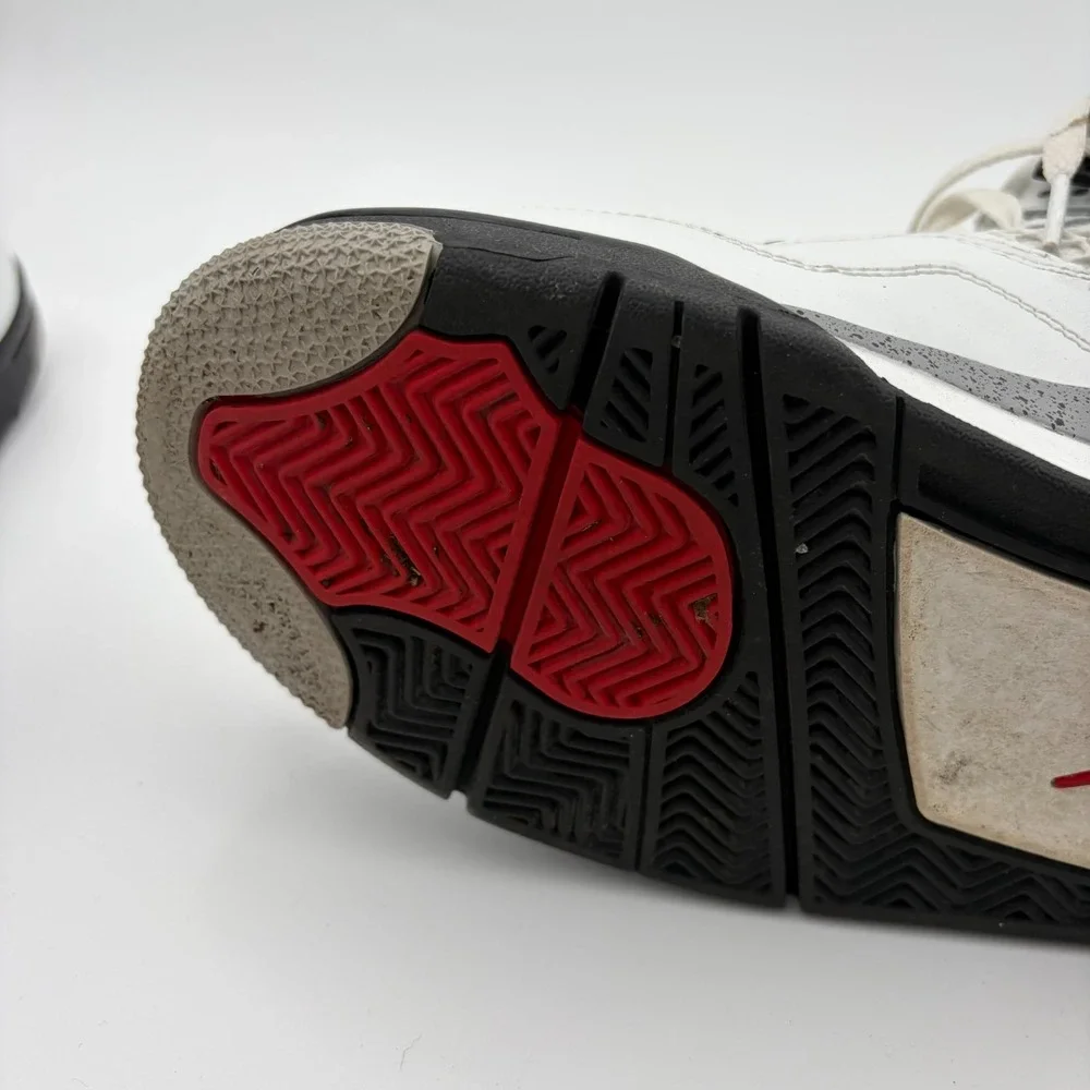 Air Jordan 4 Cement Shoes 2025 White Black Gray Red Mens 9 FV5029-100